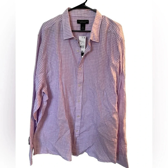 The Men's Store Bloomingdale's Linen Orchid long sleeve button down XXL NWT - Picture 1 of 9